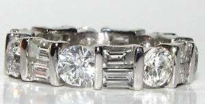 12000 4.00CT DIAMONDS BAGUETTES & ROUND ETERNITY BAND  