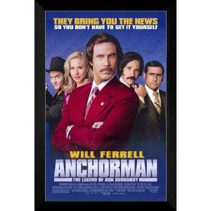 Anchorman FRAMED 27x40 Movie Poster Will Ferrell 
