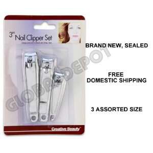  3 pc Nail Clipper Set (3 ASSORTED SIZE IN A PACK) Beauty