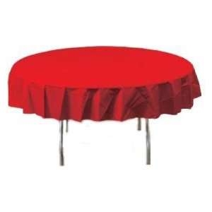  Plastic Round Table Cover, Red