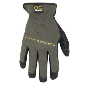 Custom Leathercraft P2123L Workright Open Cuff Flex Grip Work Gloves 