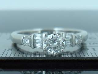 VVS2 Gia Cert ~ .93 ctw Round Diamond Platinum engagement Ring ~1 