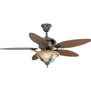    92C 54 Inch Provence Ceiling Fan, Old Iron Crackle