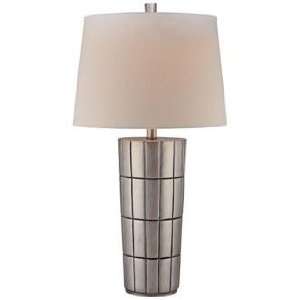  Ambience Collection Silver Cylinder Table Lamp