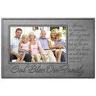   Gifts Unique Brushed Silver Resin Picture Frame God Bless Our Family