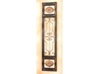   Brown Vintage French Door Wall Panel Wood & Metal 054798118201  