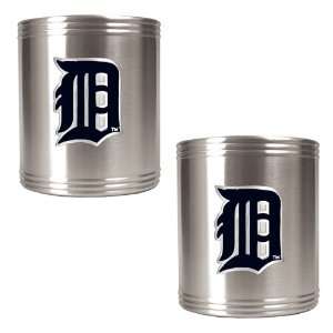  Detroit Tigers MLB 2pc Stainless Steel Can Holder Set 