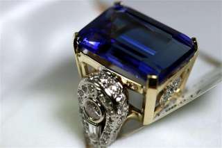 NATURAL 18.38ct TANZANITE & Diamond Ring END OF YEAR BLOW OUT  