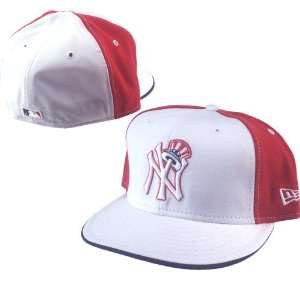   New York Yankees Red & White 59 Fifty Fitted Hat