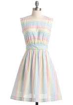 Emily and Fin Too Much Fun Dress in Rainbow  Mod Retro Vintage 