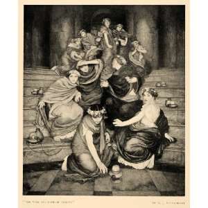  1899 Print Artist W. J. Wainwright Virgins Marble Steps 