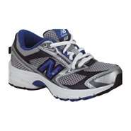 New Balance Youth s 553 Running Shoe Wide Width   Silver/Blue at 