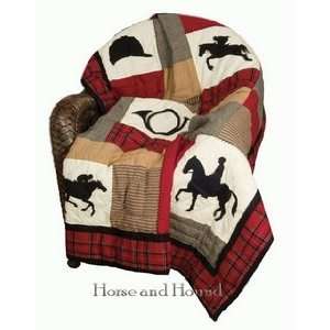  Red Plaid Quilted Throw
