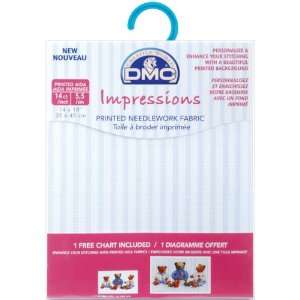    DMC Impressions Needlework Fabric   Blue Stripes