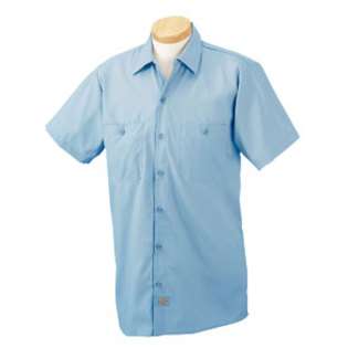   25 oz. Premium Industrial Short Sleeve Work Shirt   LIGHT BLUE   S