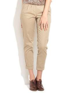 Stone (Stone ) Belted Ankle Grazer Chinos  239283216  New Look