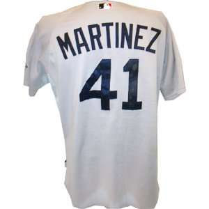  Victor Martinez #41 Red Sox 2010 Game Worn Grey Cool Base 