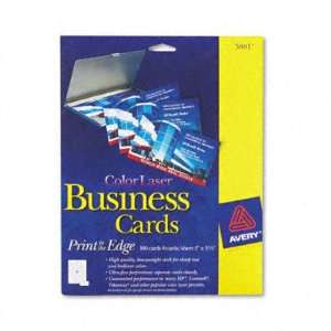 Color Laser Perforated White 2x3 1/2 Business Cards   2 x 3 1/2, White 