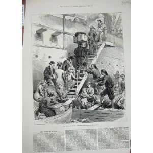  1882 Crisis Egypt Refugees Embarking Alexandria Boats 