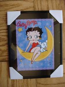 BETTY BOOP FLY ME TO THE MOON W STARS PICTURE FRAME ART  