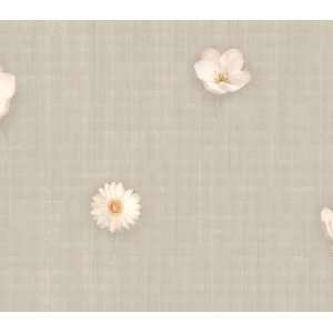  Metallic White Flowers Spot Wallpaper