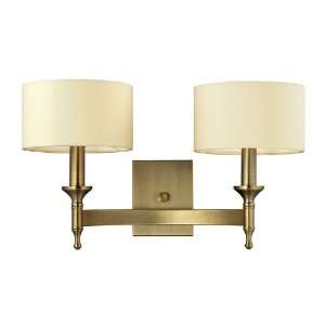  Pembroke Collection Antique Brass 2 Light 19 Wall Sconce 