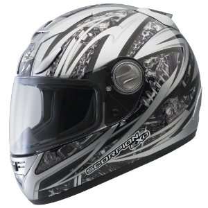  Scorpion EXO 700 Engine Silver Medium Full Face Helmet 