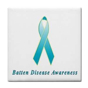 Batten Disease Awareness Ribbon Tile Trivet