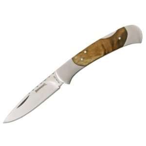  Browning Knives 588 Small Lockback Pocket Knife with Burl Wood 