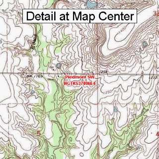   Topographic Quadrangle Map   Piedmont SW, Kansas (Folded/Waterproof