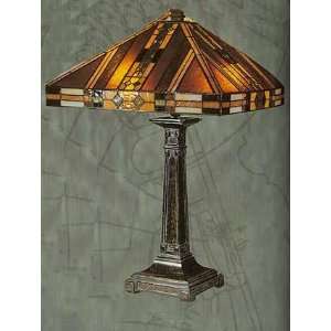    Mission Tiffany Table Lamp Fieldstone Color
