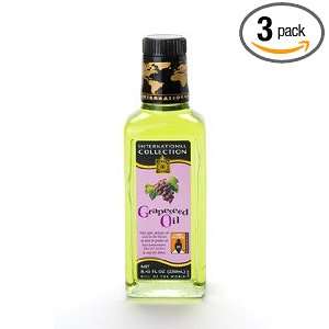 International Collection Grapeseed Oil, 8.45 Ounce Glass (Pack of 3 
