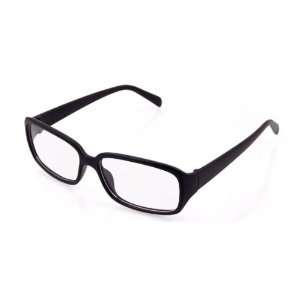 Como Unisex Black Rubberized Plastic Wide Arms Clear Lens Glasses