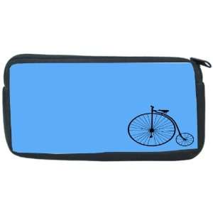 Unicycle on Blue Background Neoprene Pencil Case   pencilcase   Ipod 