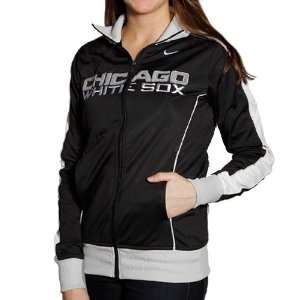   Chicago White Sox Ladies Black 3 2 Count Full Zip Track Jacket (Large