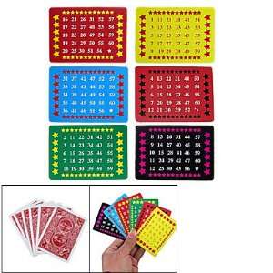   Como 6 Pcs Magic Learning Guess Number Colors Paper Card Toys & Games