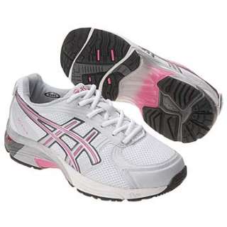 Athletics Asics Womens Gel 4 TO 8 White/Silver/Pink Shoes 