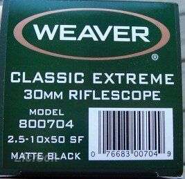 Weaver Classic Extreme 2.5 10X50 30mm Tube Illuminated  