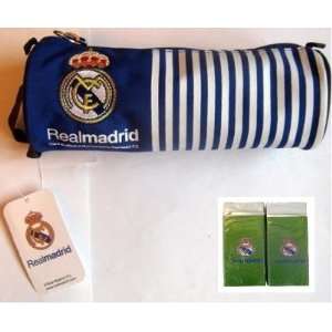  Official Licensed GENUINE Real Madrid FC Pencil Case + 2 