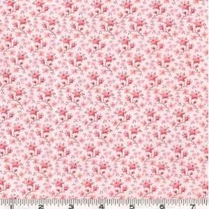 45 Wide Moda London Lawn Sprig Pink Fabric By The Yard 