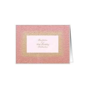  soft pink and gold elegant feminine 90th birthday invite 