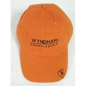  Wyndham Championship Golf Hat Orange Bill logo ADG NEW 
