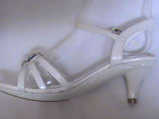 Girls White Dress Shoes Pageant Heels (T 11) Yt Sz 10  