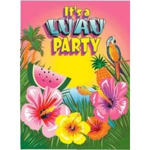 Luau Party Invitations 8ct 