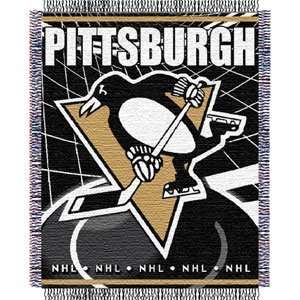 Pittsburgh Penguins Bed Throw Blanket 48x60 