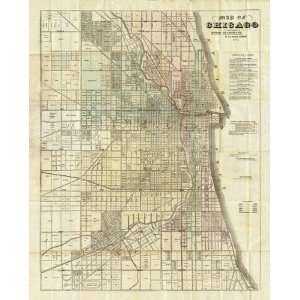  Map of Chicago, 1857 Arts, Crafts & Sewing
