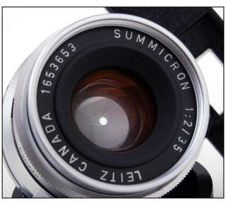   Mint* Leica Summicron M 35mm f/2 8 element lens w/goggles silver 35/F2