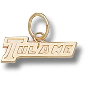 Tulane University New Tulane 1/4 Pendant (14kt)  Sports 