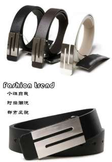 Mens Premium Stylish Fashion S Buckle PU Leather belt  
