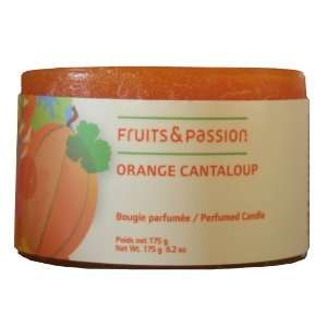 Fruits & Passion Fruity Perfumed Floating Candle, Orange Cantaloup, 6 